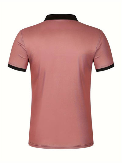 Lucie® | Casual Short Sleeve Stripe Polo Shirt For Men