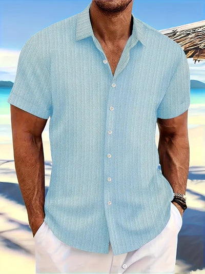 Lura® | Casually Chic Striped Short-Sleeved Shirt For Men