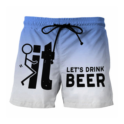 Aeson® | Men'S Printed Letter Beach Shorts