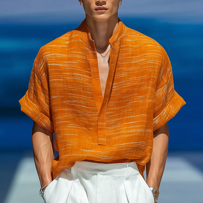 Quentin | Men'S Summer Fashion Printed V-Neck Long Sleeve Shirt