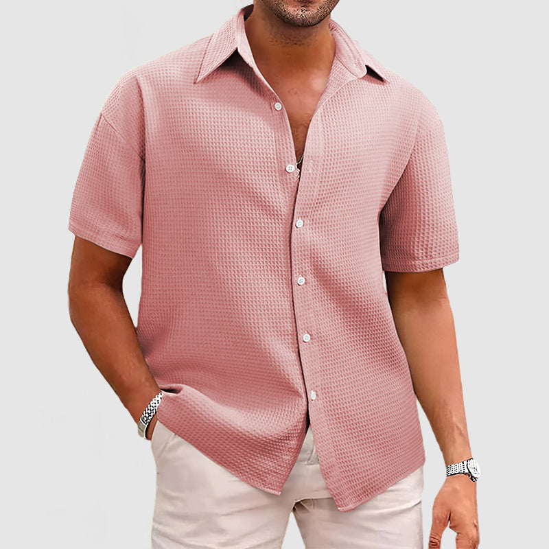 Holcombe® | Casual Men's Shirt With Waffle Pattern