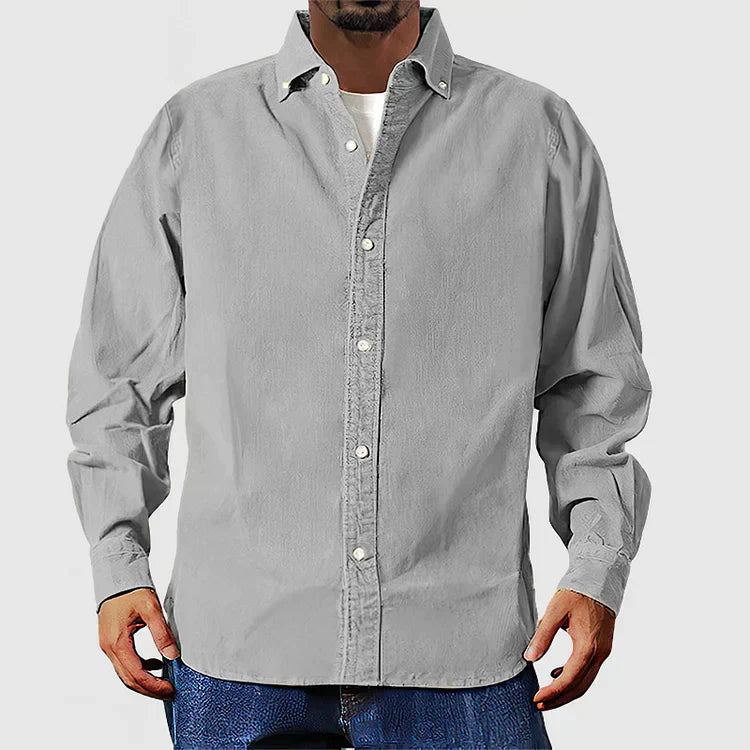 Ewan® | Classic Beige Corduroy Shirt
