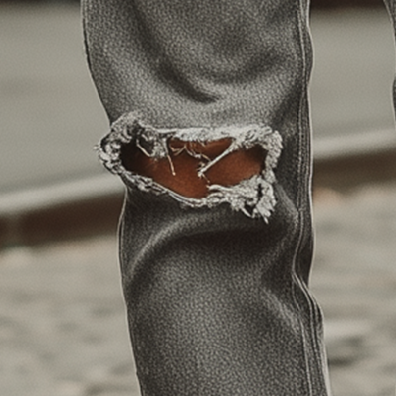 Otto | Men'S Summer Fashion Washed Ripped Jeans