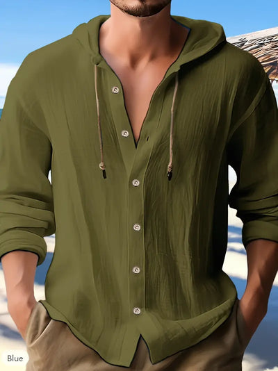 Lynea® | Casual Hooded Shirt With Buttons