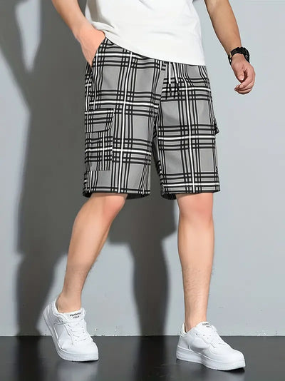 Manfredo® | Casual Checked Shorts With Drawstring And Side Pockets