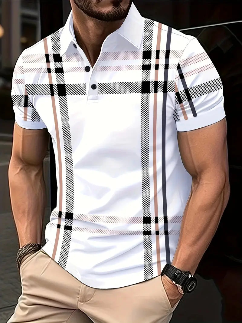 Lurdes® | Stylish Striped Short-Sleeved T-Shirt For Men