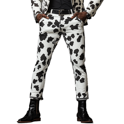 Kenneth | Men'S Summer Fashion Cow Print Cotton Blended Casual Pants