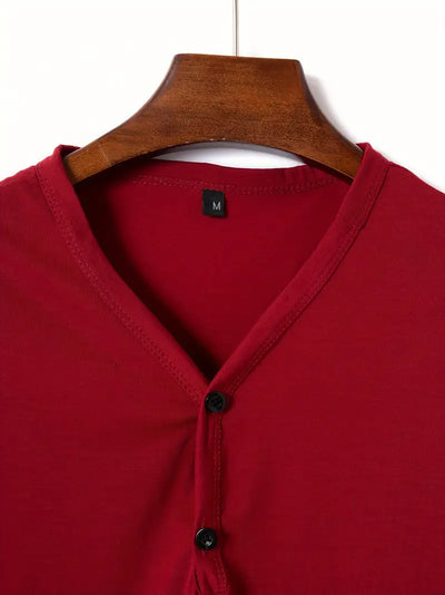 Ellis® | Solid, Casual V-Neck T-Shirt For Men