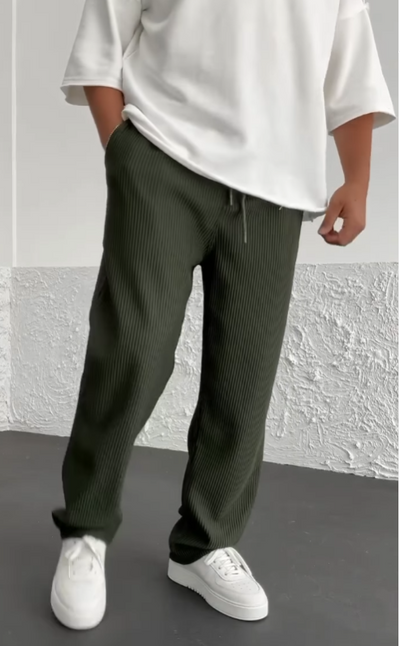 Brian® | Comfortable Ribbed Spandex Pants