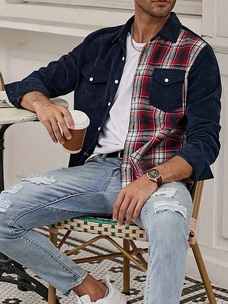 Lorne® | Patchwork Shirt With Buttons For Spring