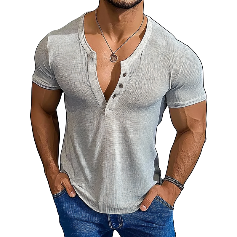 Frank | Men'S Casual Solid Color Loose Short-Sleeved Round Neck T-Shirt