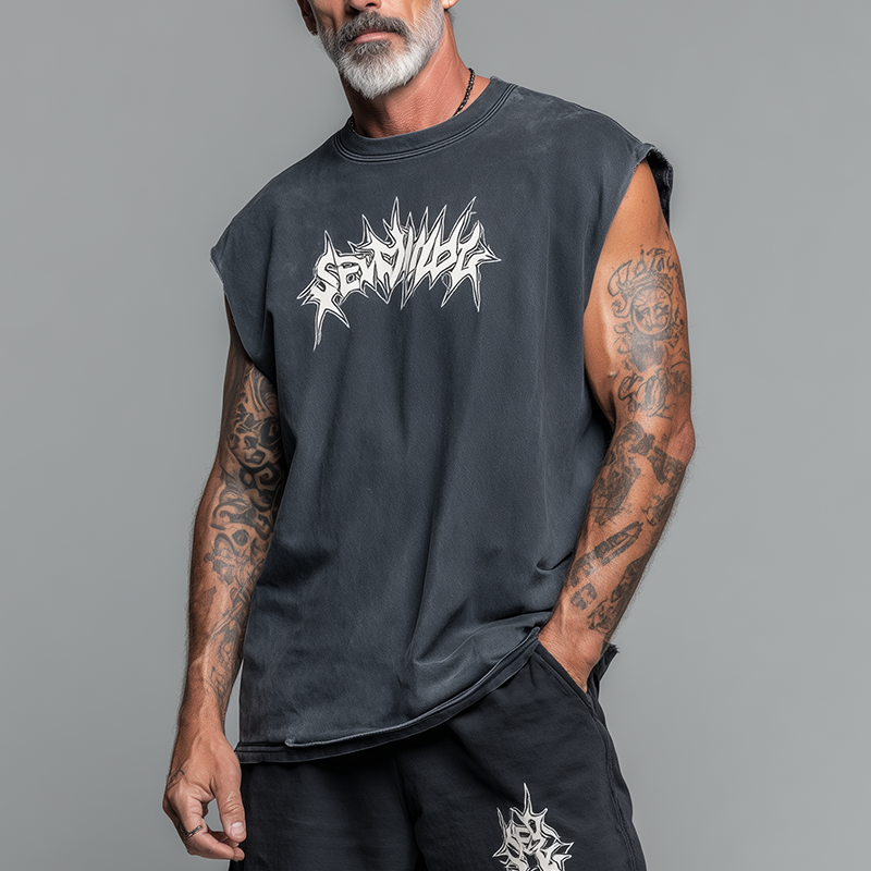 Tyler | Men'S Summer Fashion Printed Cotton Blended Sleeveless Tank Top