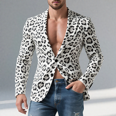 Curtis | Men'S Retro Casual Sexy Leopard Print Blazer