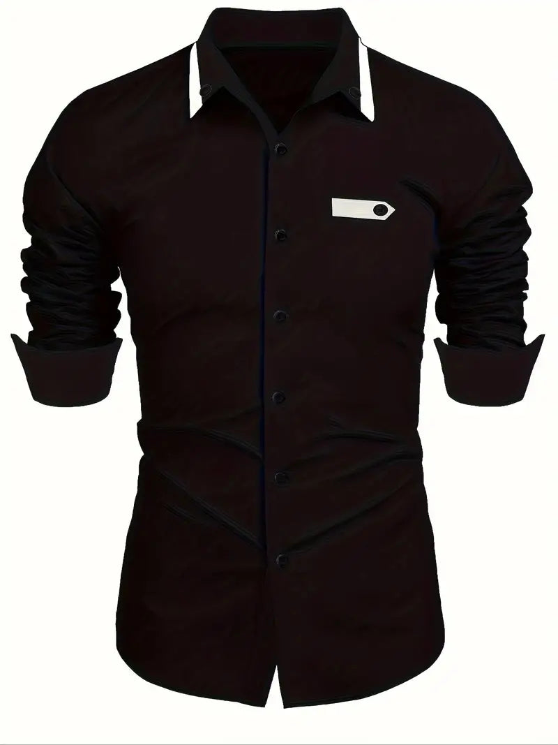 Kruz® | Color Block Long Sleeve Shirt For Men