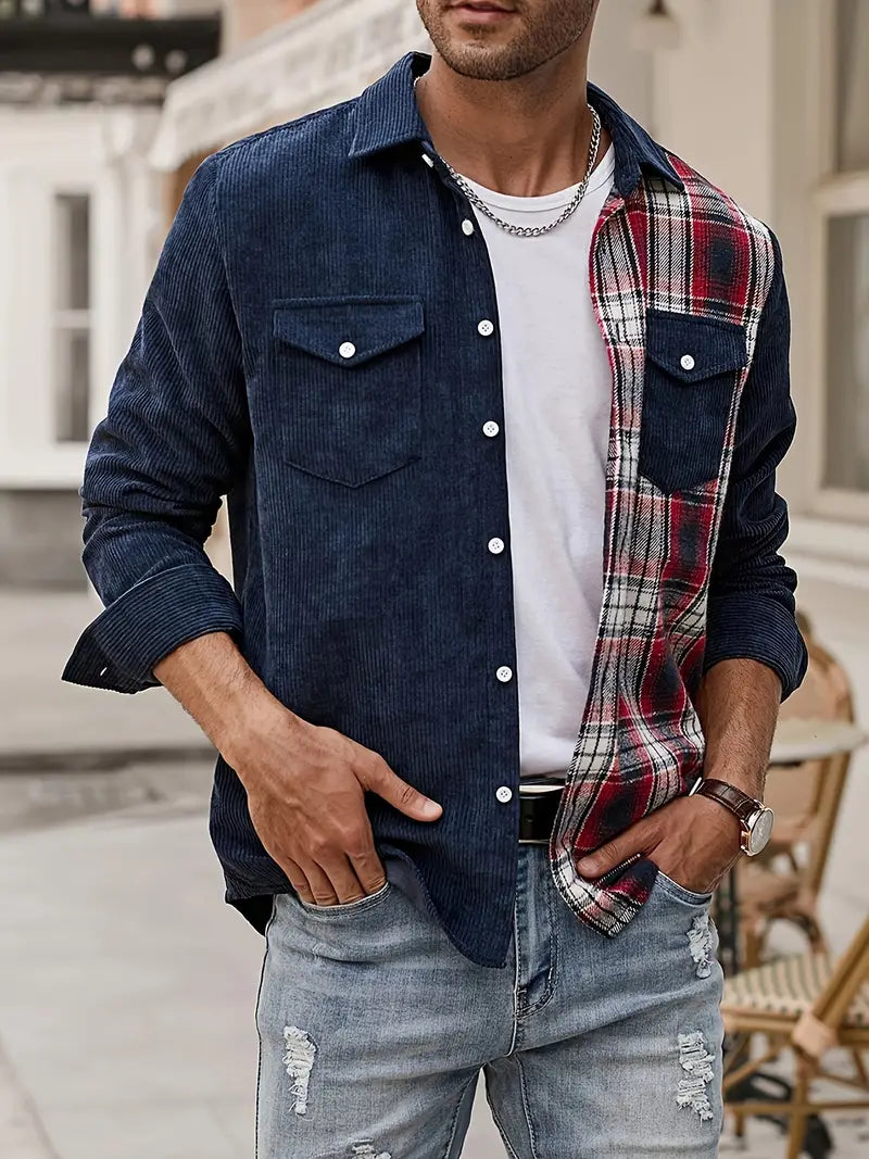 Lorne® | Patchwork Shirt With Buttons For Spring