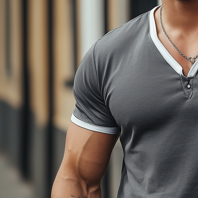 Nestor | Men'S Summer Fashion Slim Fit Knitted Short Sleeve T-Shirt