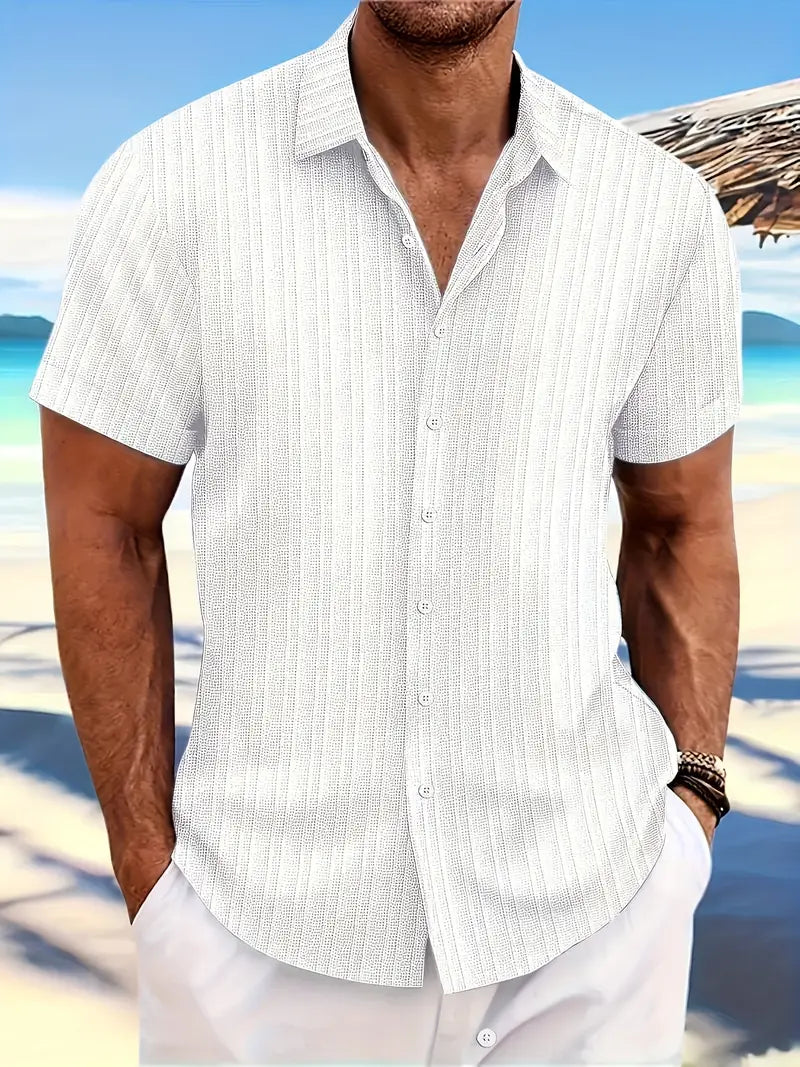 Lura® | Casually Chic Striped Short-Sleeved Shirt For Men