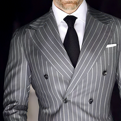 Arthur | Men'S Retro Casual Stripe Print Double Breasted Blazer