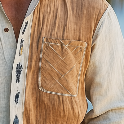 Shannon | Men'S Summer Fashion Printed Linen Blended Long Sleeve Shirt