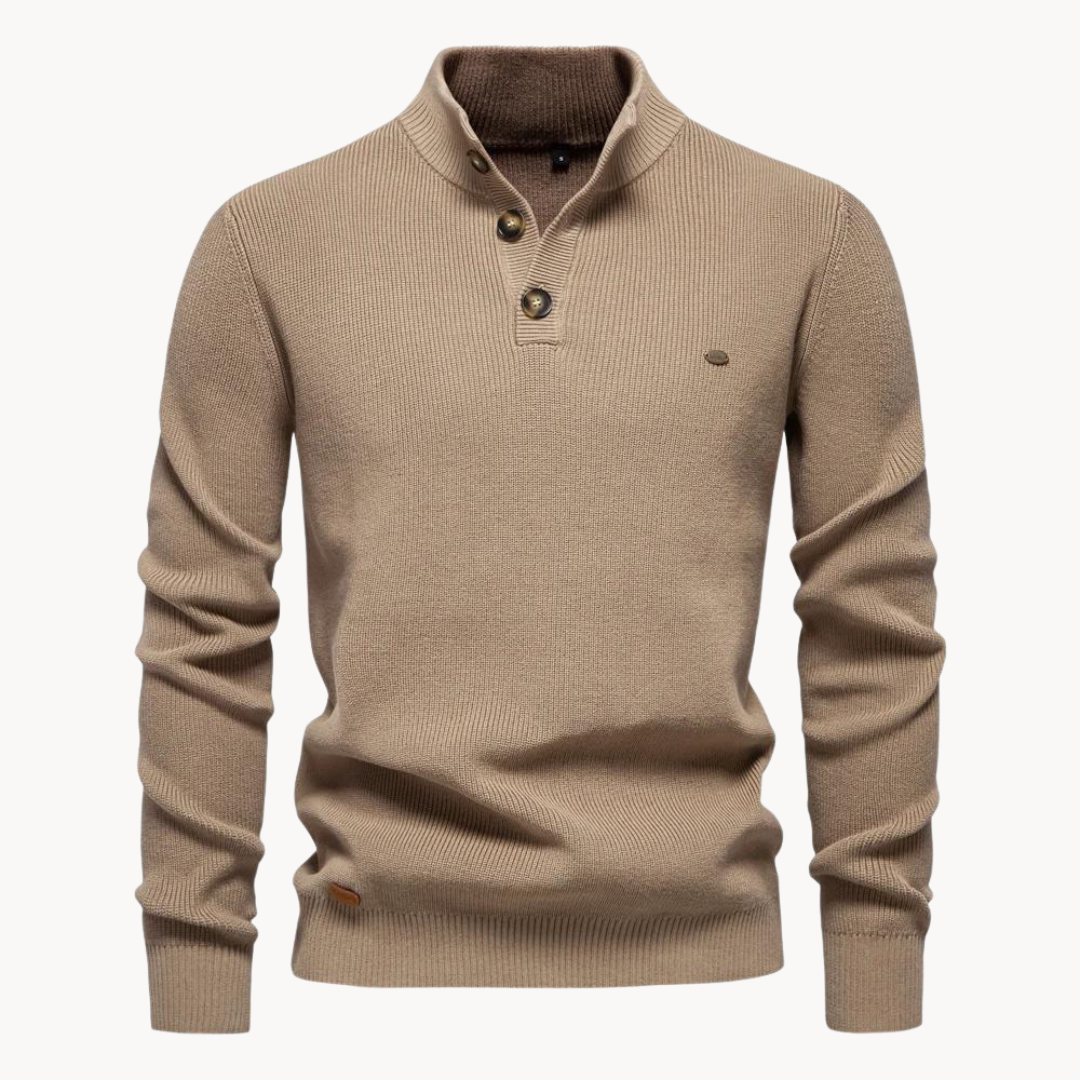 Pedro Armengol® | Button Mockneck Sweater
