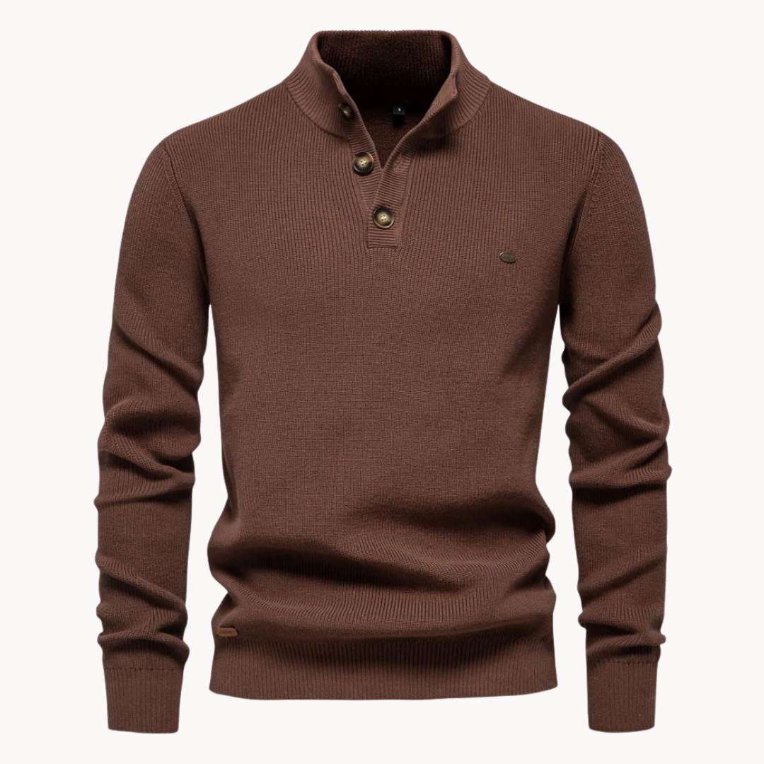 Pedro Armengol® | Button Mockneck Sweater