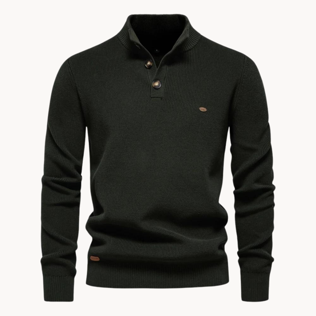 Pedro Armengol® | Button Mockneck Sweater