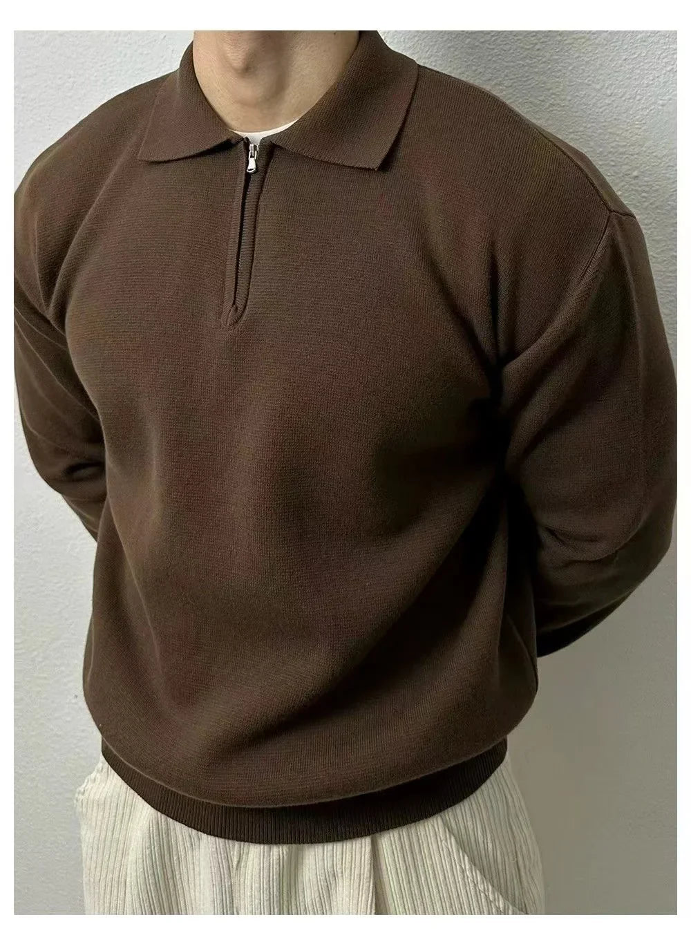Liborio® | Long Sleeve Zip Sweater