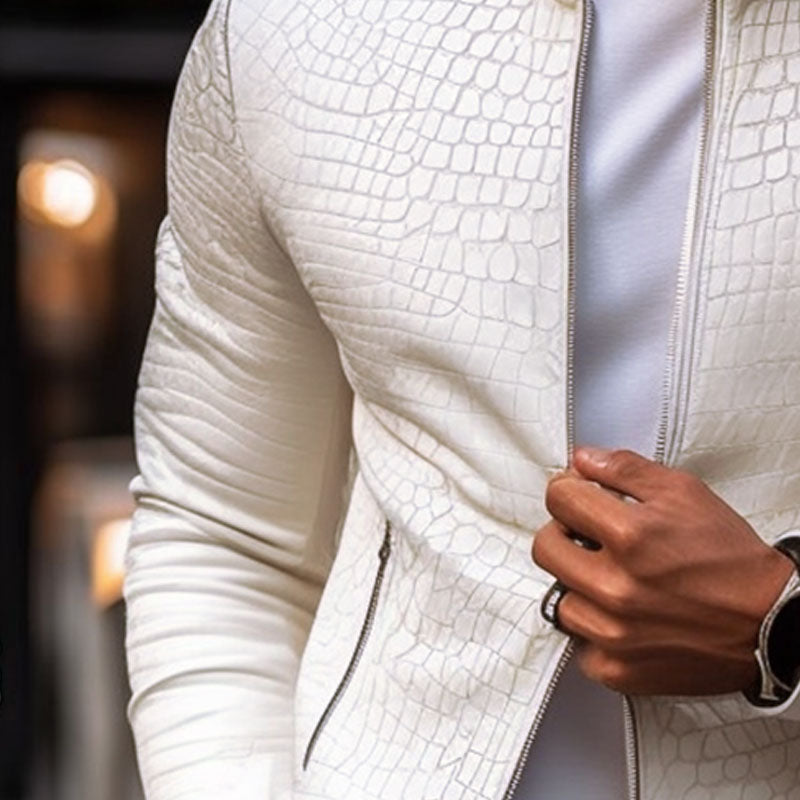 Hilarión® | Pattern Leather Jacket