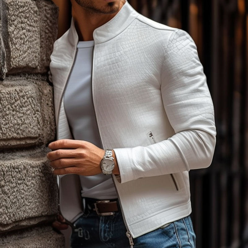 Hilarión® | Pattern Leather Jacket