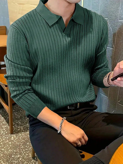 Hermes® | Long Sleeve Ribbed Polo