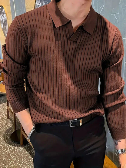 Hermes® | Long Sleeve Ribbed Polo