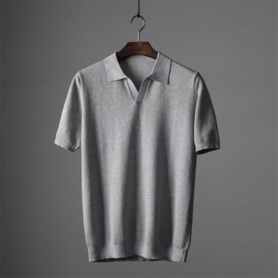 Heladio® | Textured Polo Shirt