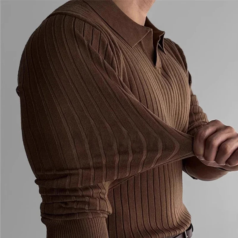 Manfredo® | Slim Fit Long Sleeve Polo