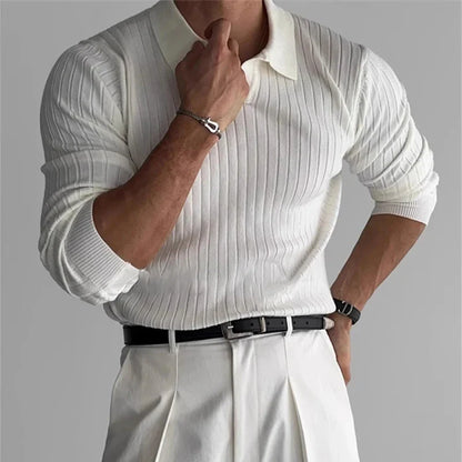 Manfredo® | Slim Fit Long Sleeve Polo