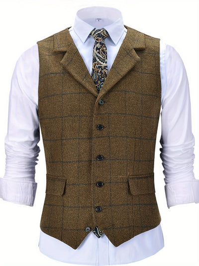 Liberato® | Check Patterns Wool Waistcoat