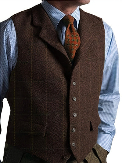 Liberato® | Check Patterns Wool Waistcoat