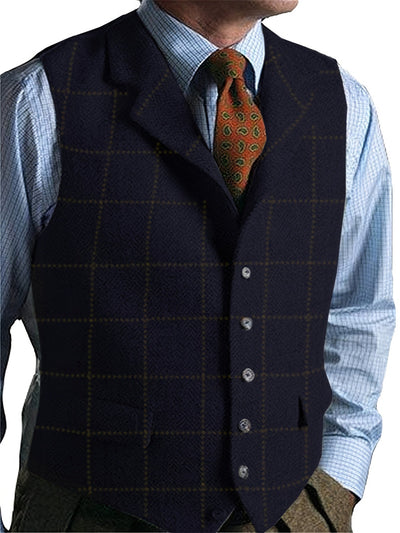 Liberato® | Check Patterns Wool Waistcoat