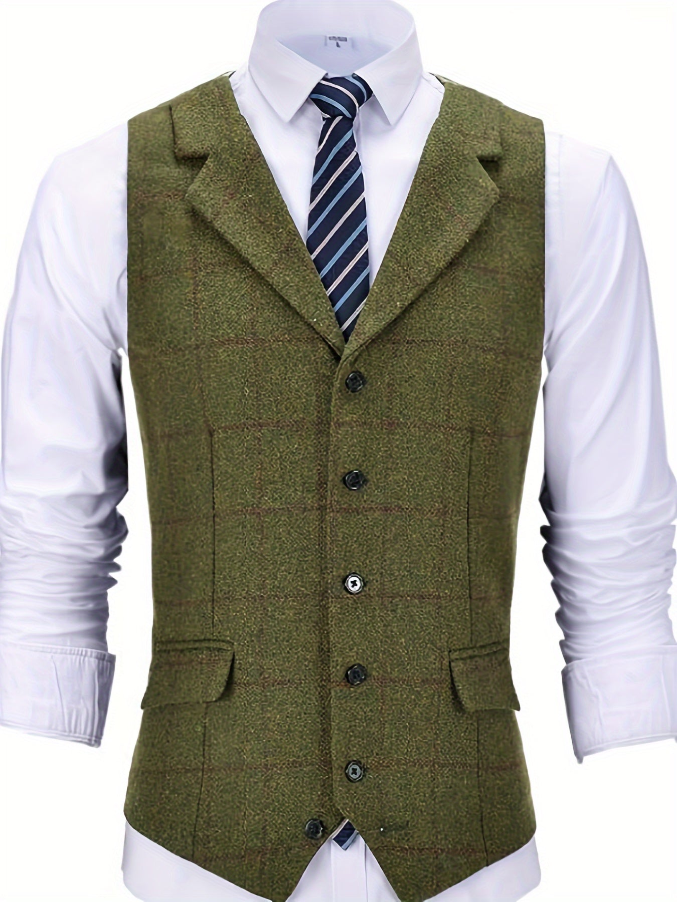 Liberato® | Check Patterns Wool Waistcoat