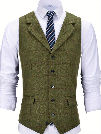 Liberato® | Check Patterns Wool Waistcoat