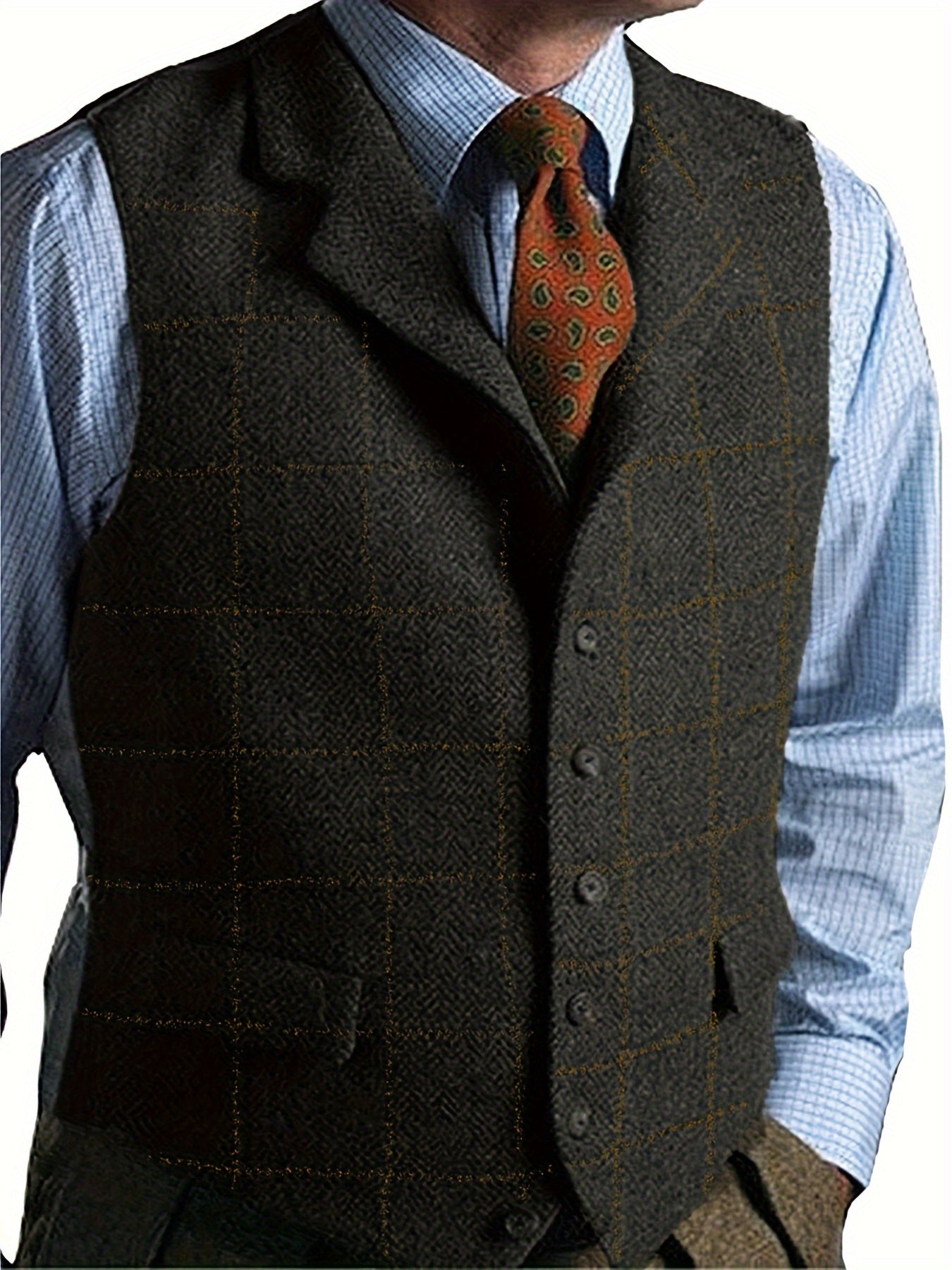 Liberato® | Check Patterns Wool Waistcoat