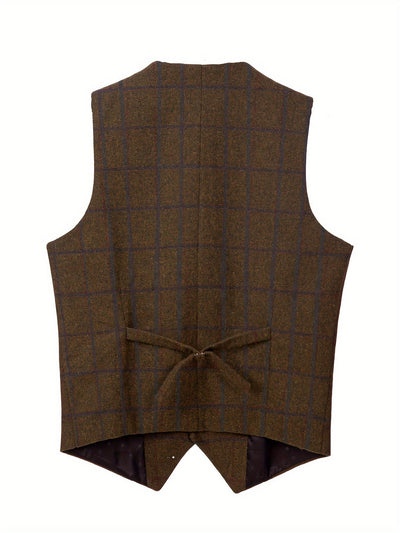 Liberato® | Check Patterns Wool Waistcoat