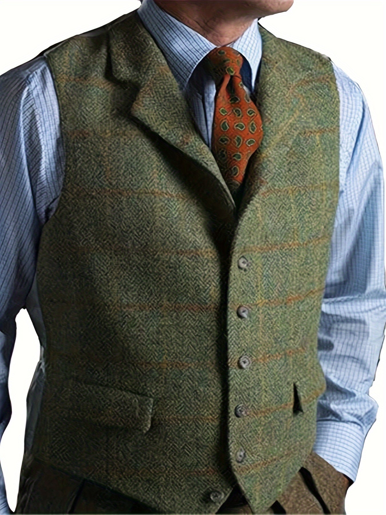 Liberato® | Check Patterns Wool Waistcoat