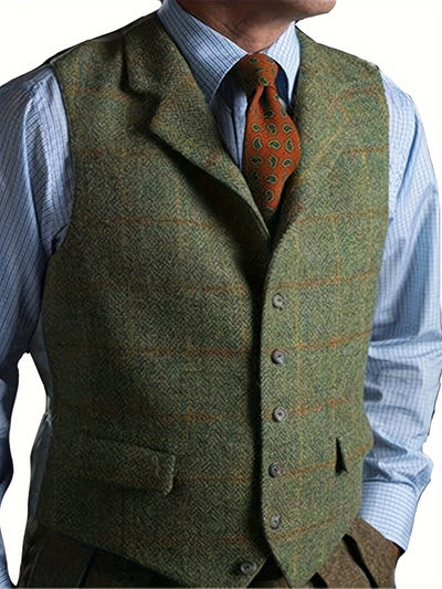 Liberato® | Check Patterns Wool Waistcoat