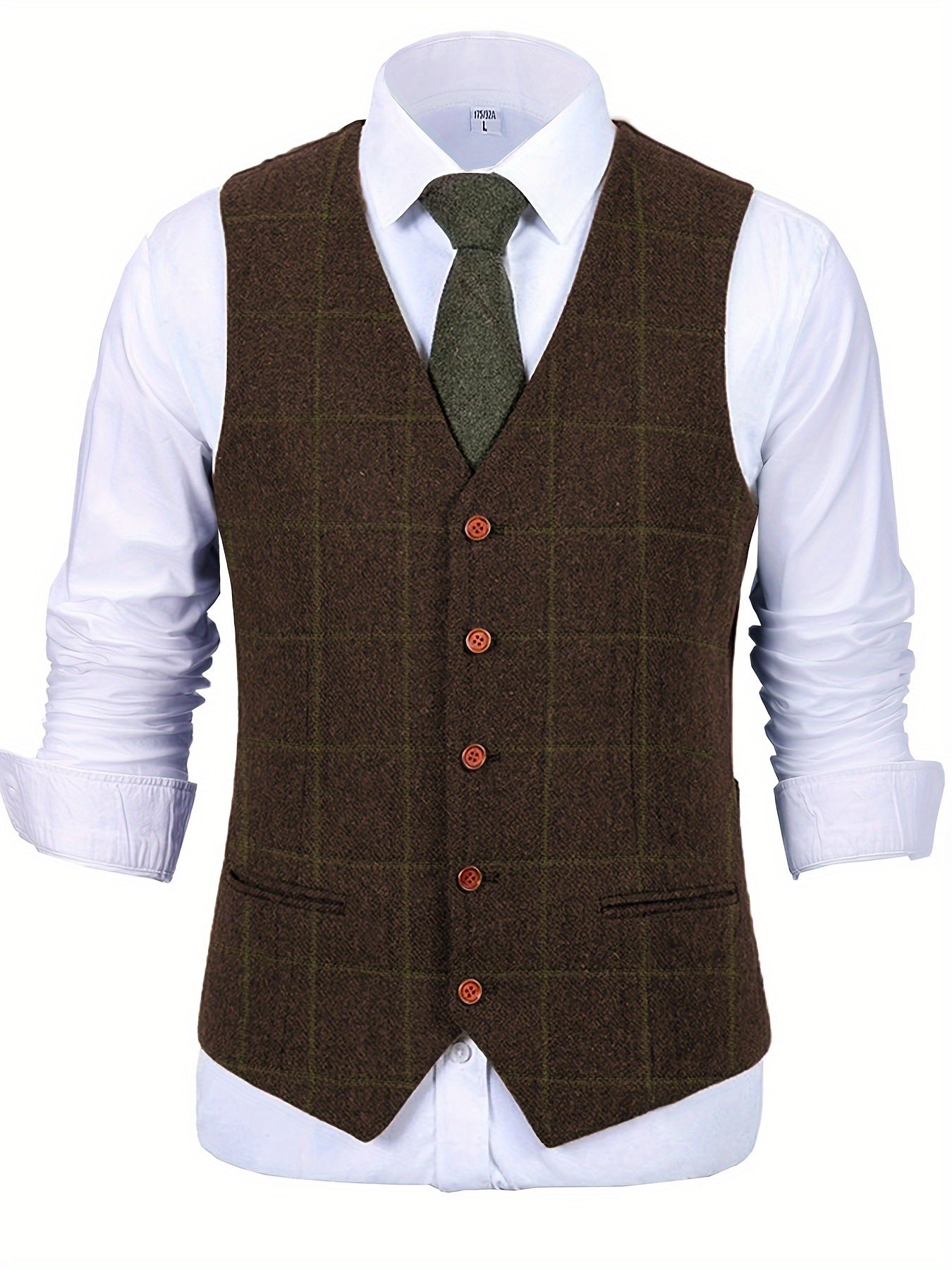 Liberato® | Check Patterns Wool Waistcoat