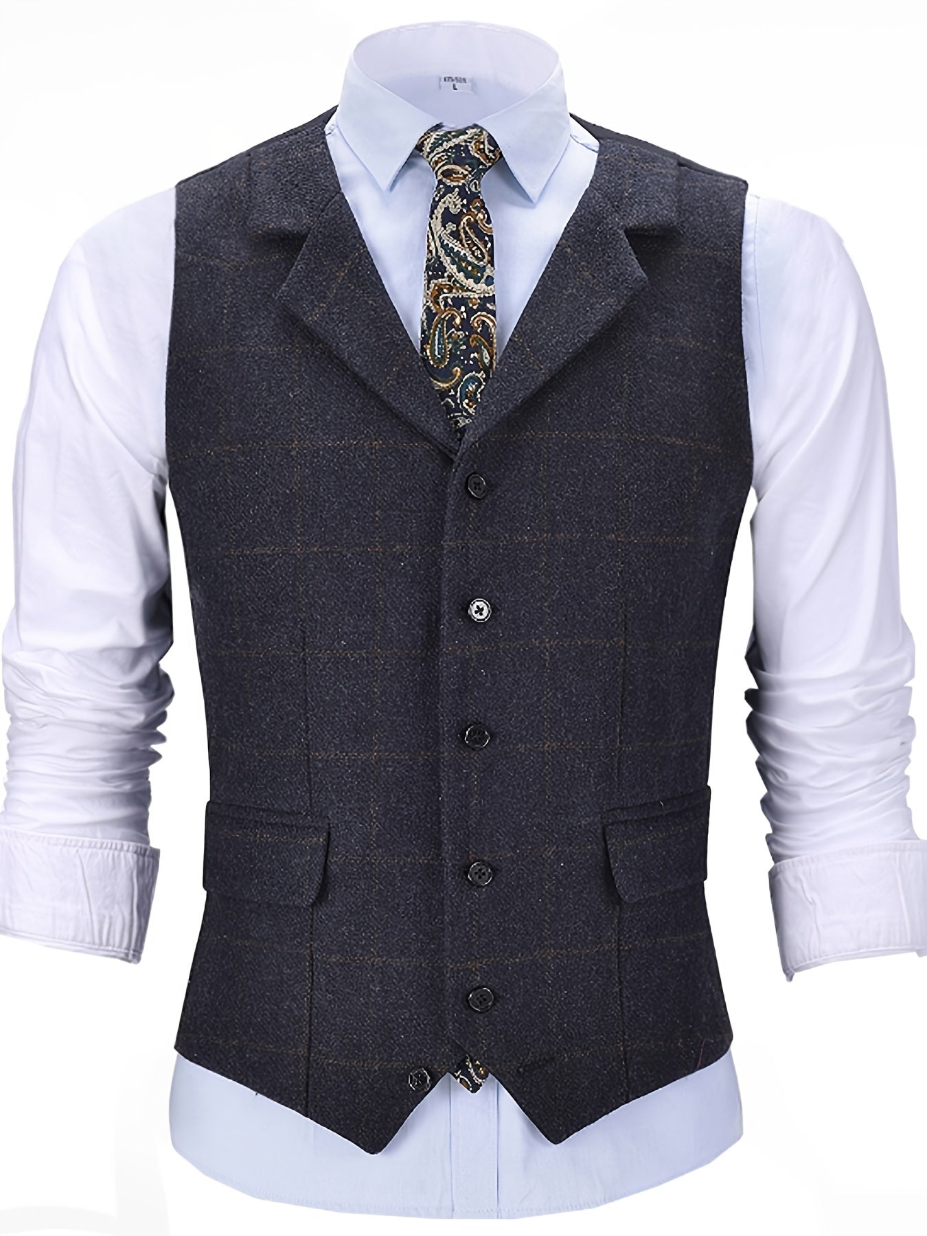 Liberato® | Check Patterns Wool Waistcoat