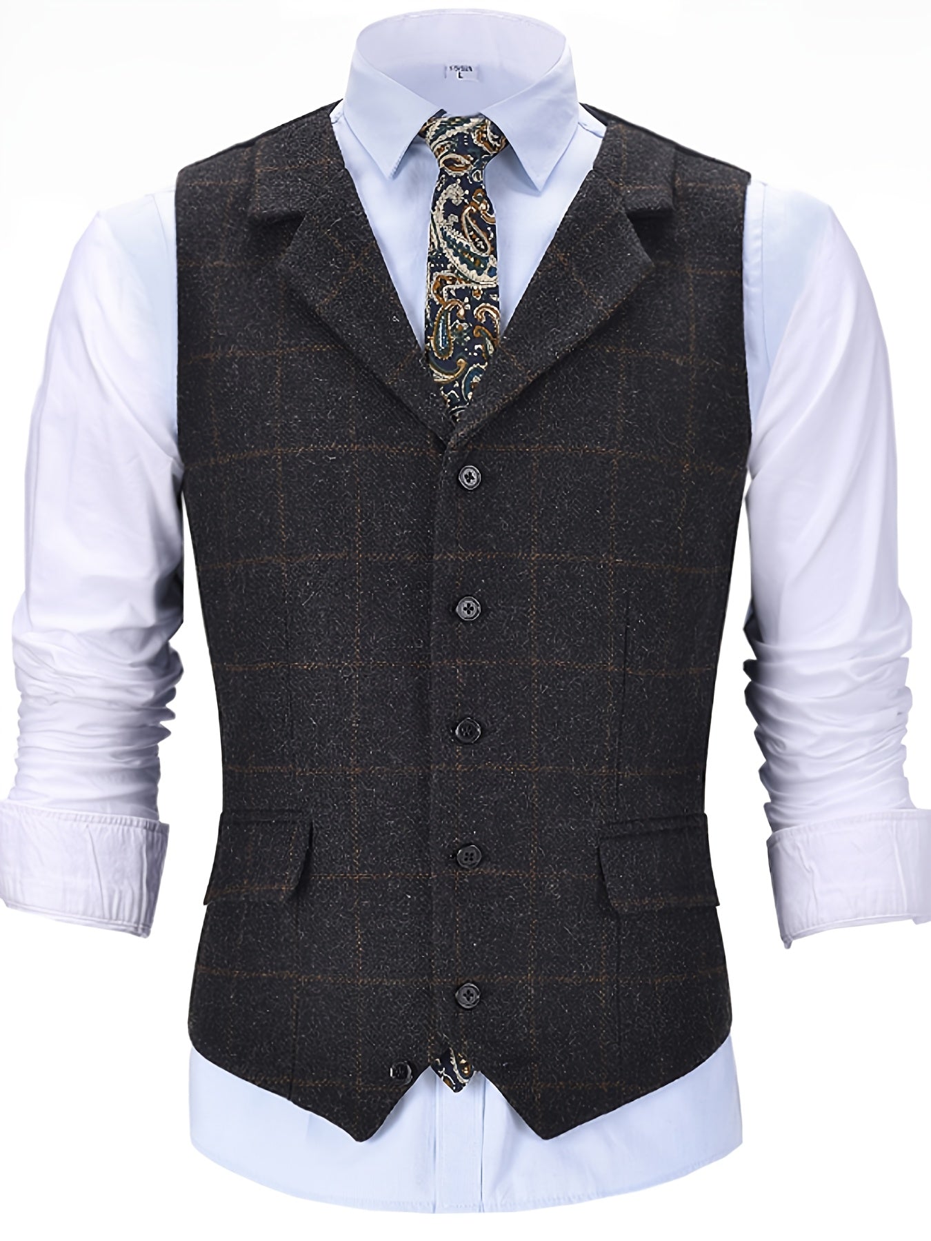 Liberato® | Check Patterns Wool Waistcoat