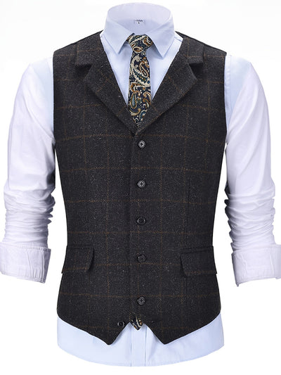Liberato® | Check Patterns Wool Waistcoat