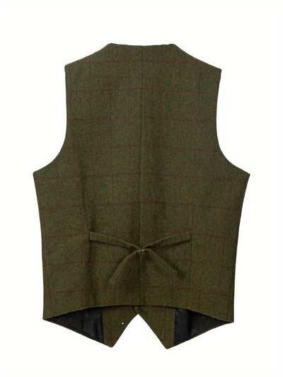 Liberato® | Check Patterns Wool Waistcoat