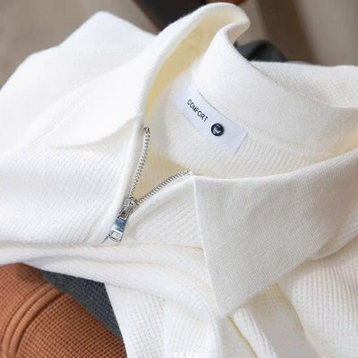 Marcial® | Waffle Half-Zip Polo
