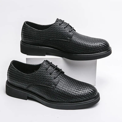 Koby® | Textured Leather Oxford Shoes